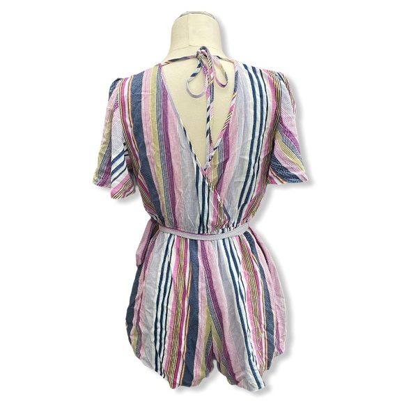 Trixxi striped multicolor romper size medium - Picture 2 of 7